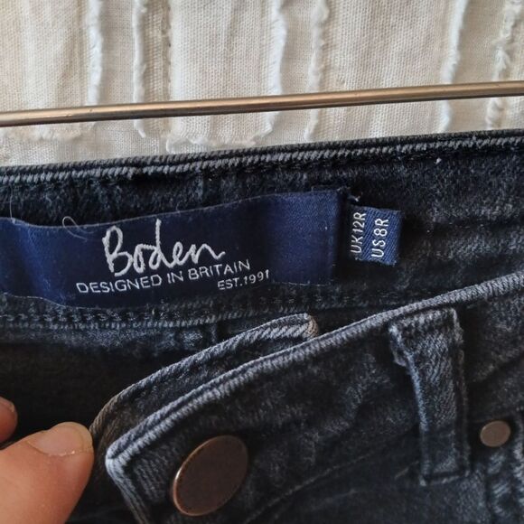 Boden Dark Cropped Denim Jeans Denim Sz.8 - Picture 3 of 6